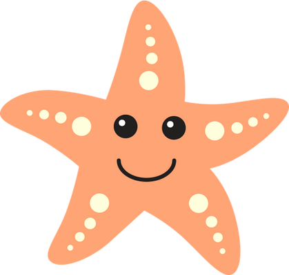 étoile de mer - faune aquatique - animaux - smiley émoticône émoji cartoon clipart illustration - artémotic