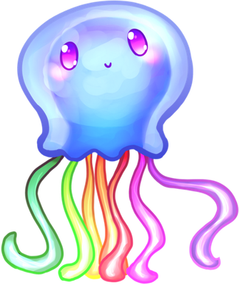 méduse - faune aquatique - animaux - smiley émoticône émoji cartoon clipart illustration - artémotic