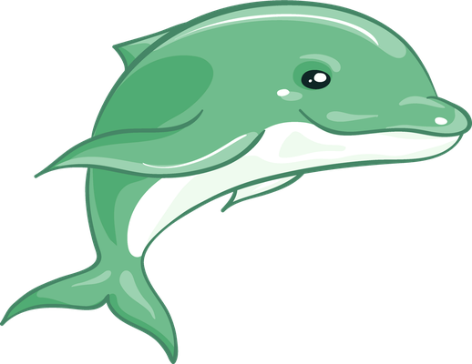dauphin - faune aquatique - animaux - smiley émoticône émoji cartoon clipart illustration - artémotic
