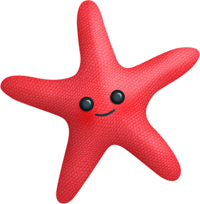 étoile de mer - faune aquatique - animaux - smiley émoticône émoji cartoon clipart illustration - artémotic