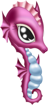 hippocampe - faune aquatique - animaux - smiley émoticône émoji cartoon clipart illustration - artémotic