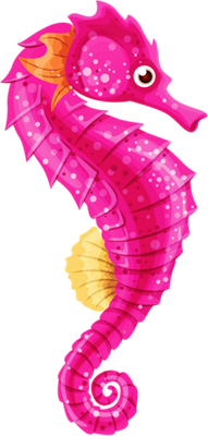 hippocampe - faune aquatique - animaux - smiley émoticône émoji cartoon clipart illustration - artémotic