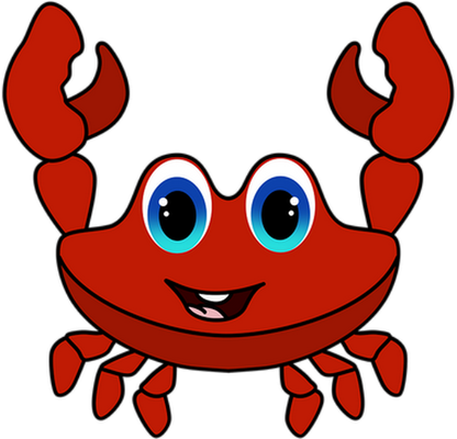 crabe - faune aquatique - animaux - smiley émoticône émoji cartoon clipart illustration - artémotic