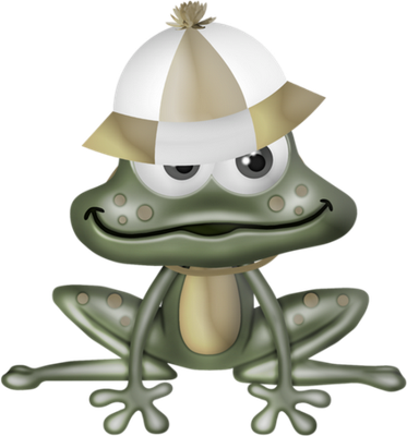 grenouille - faune aquatique - animaux - smiley émoticône émoji cartoon clipart illustration - artémotic