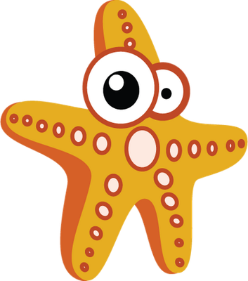 étoile de mer - faune aquatique - animaux - smiley émoticône émoji cartoon clipart illustration - artémotic