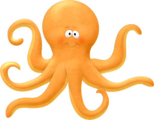 poulpe - faune aquatique - animaux - smiley émoticône émoji cartoon clipart illustration - artémotic