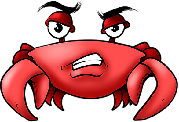 crabe - faune aquatique - animaux - smiley émoticône émoji cartoon clipart illustration - artémotic