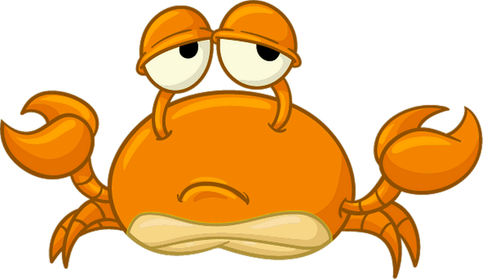 crabe - faune aquatique - animaux - smiley émoticône émoji cartoon clipart illustration - artémotic