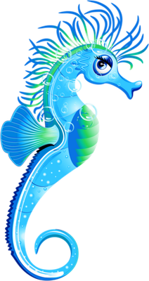 hippocampe - faune aquatique - animaux - smiley émoticône émoji cartoon clipart illustration - artémotic