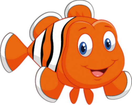 poisson-clown - faune aquatique - animaux - smiley émoticône émoji cartoon clipart illustration - artémotic