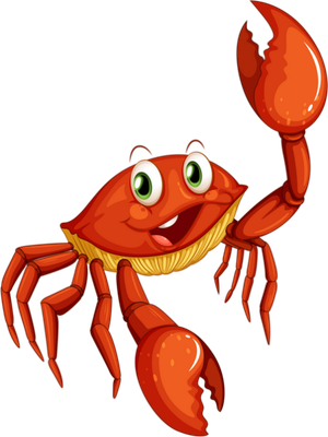 crabe - faune aquatique - animaux - smiley émoticône émoji cartoon clipart illustration - artémotic