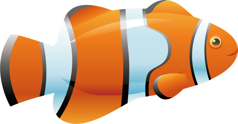 poisson-clown - faune aquatique - animaux - smiley émoticône émoji cartoon clipart illustration - artémotic
