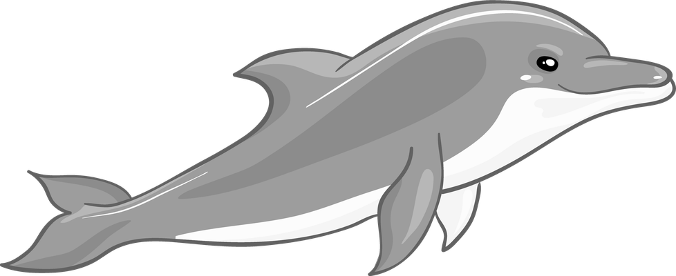 dauphin - faune aquatique - animaux - smiley émoticône émoji cartoon clipart illustration - artémotic