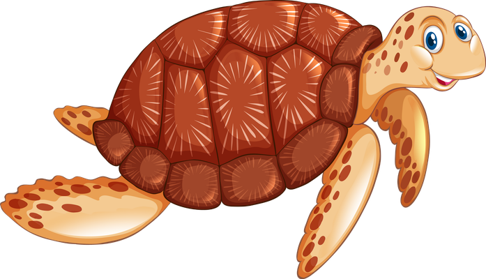 tortue marine - faune aquatique - animaux - smiley émoticône émoji cartoon clipart illustration - artémotic