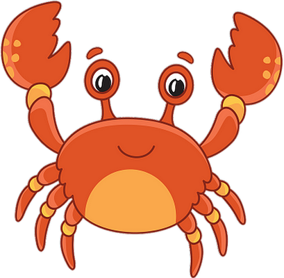 crabe - faune aquatique - animaux - smiley émoticône émoji cartoon clipart illustration - artémotic