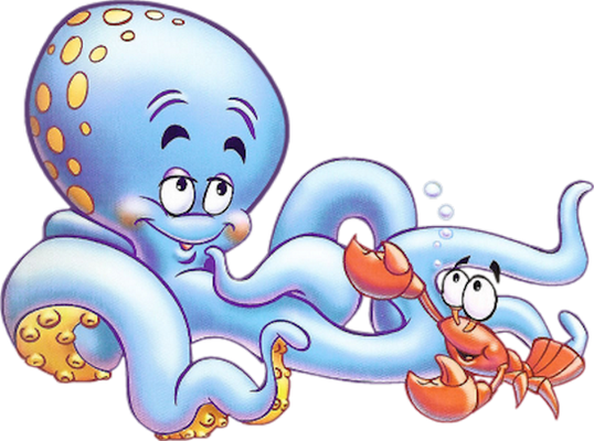 poulpe - faune aquatique - animaux - smiley émoticône émoji cartoon clipart illustration - artémotic