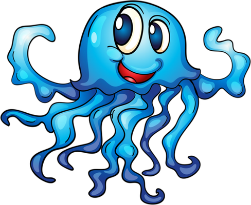 méduse - faune aquatique - animaux - smiley émoticône émoji cartoon clipart illustration - artémotic