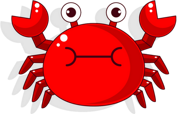 crabe - faune aquatique - animaux - smiley émoticône émoji cartoon clipart illustration - artémotic