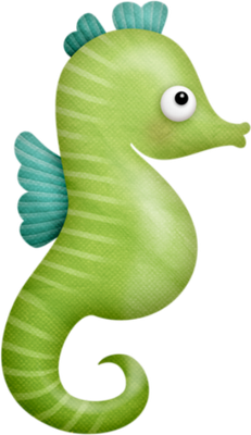hippocampe - faune aquatique - animaux - smiley émoticône émoji cartoon clipart illustration - artémotic
