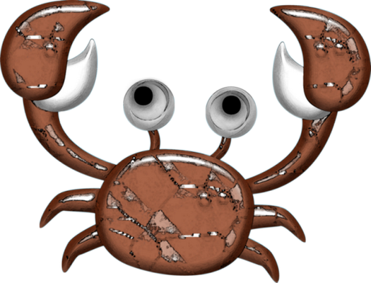 crabe - faune aquatique - animaux - smiley émoticône émoji cartoon clipart illustration - artémotic