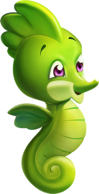 hippocampe - faune aquatique - animaux - smiley émoticône émoji cartoon clipart illustration - artémotic