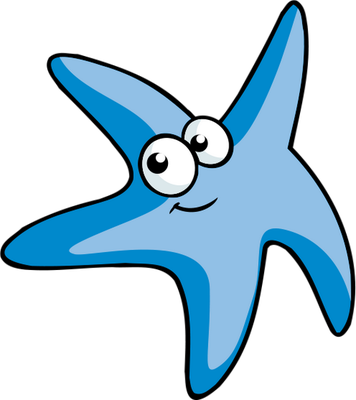 étoile de mer - faune aquatique - animaux - smiley émoticône émoji cartoon clipart illustration - artémotic