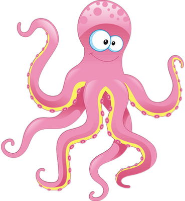 poulpe - faune aquatique - animaux - smiley émoticône émoji cartoon clipart illustration - artémotic