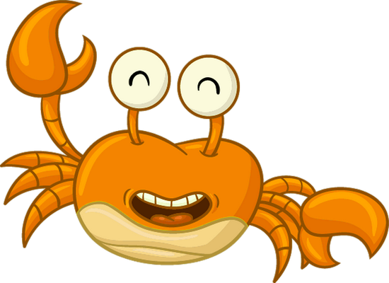 crabe - faune aquatique - animaux - smiley émoticône émoji cartoon clipart illustration - artémotic