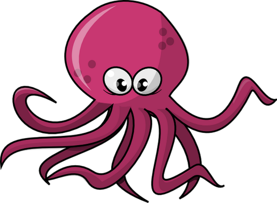 poulpe - faune aquatique - animaux - smiley émoticône émoji cartoon clipart illustration - artémotic