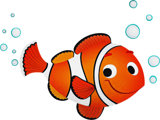 poisson-clown - faune aquatique - animaux - smiley émoticône émoji cartoon clipart illustration - artémotic