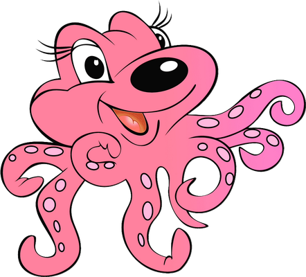 poulpe - faune aquatique - animaux - smiley émoticône émoji cartoon clipart illustration - artémotic