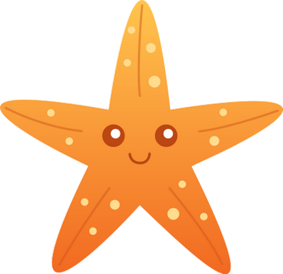 étoile de mer - faune aquatique - animaux - smiley émoticône émoji cartoon clipart illustration - artémotic