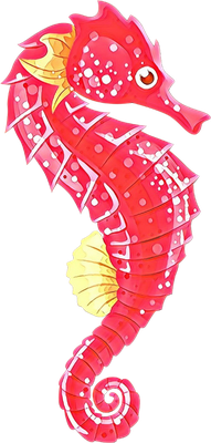 hippocampe - faune aquatique - animaux - smiley émoticône émoji cartoon clipart illustration - artémotic