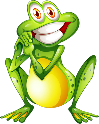 grenouille - faune aquatique - animaux - smiley émoticône émoji cartoon clipart illustration - artémotic