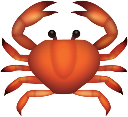 crabe - faune aquatique - animaux - smiley émoticône émoji cartoon clipart illustration - artémotic