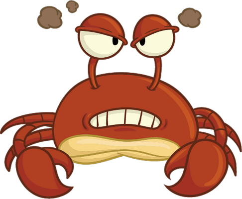 crabe - faune aquatique - animaux - smiley émoticône émoji cartoon clipart illustration - artémotic