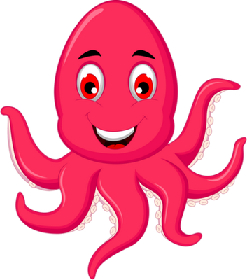 poulpe - faune aquatique - animaux - smiley émoticône émoji cartoon clipart illustration - artémotic