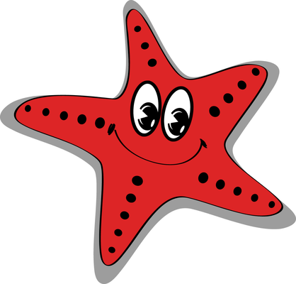étoile de mer - faune aquatique - animaux - smiley émoticône émoji cartoon clipart illustration - artémotic