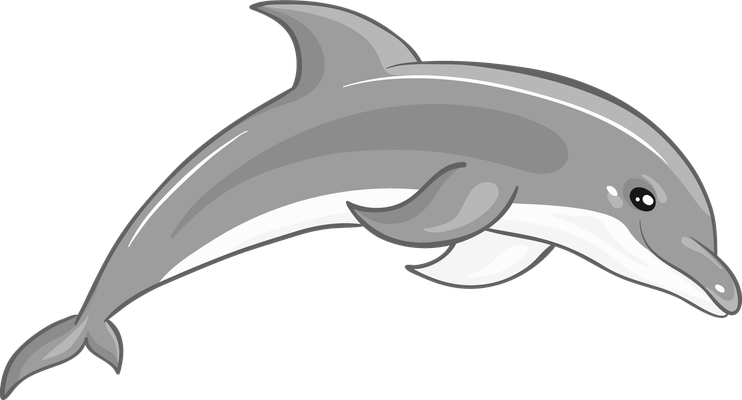 dauphin - faune aquatique - animaux - smiley émoticône émoji cartoon clipart illustration - artémotic