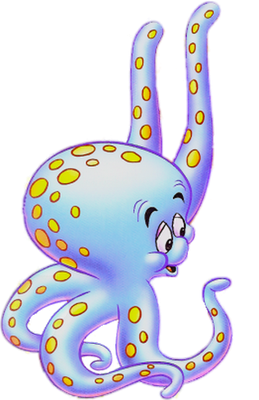 poulpe - faune aquatique - animaux - smiley émoticône émoji cartoon clipart illustration - artémotic
