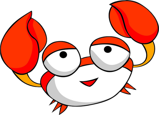 crabe - faune aquatique - animaux - smiley émoticône émoji cartoon clipart illustration - artémotic