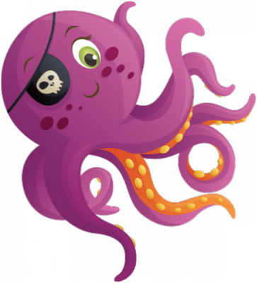 poulpe - faune aquatique - animaux - smiley émoticône émoji cartoon clipart illustration - artémotic