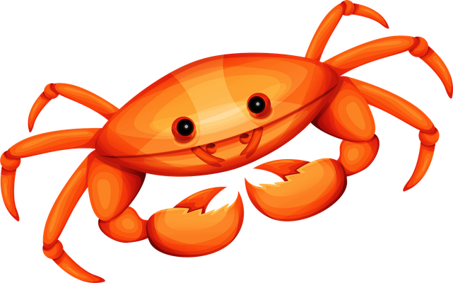 crabe - faune aquatique - animaux - smiley émoticône émoji cartoon clipart illustration - artémotic