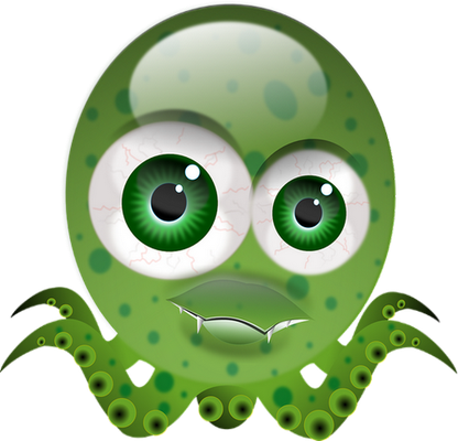 poulpe - faune aquatique - animaux - smiley émoticône émoji cartoon clipart illustration - artémotic