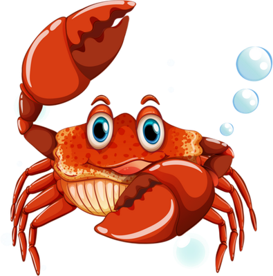 crabe - faune aquatique - animaux - smiley émoticône émoji cartoon clipart illustration - artémotic