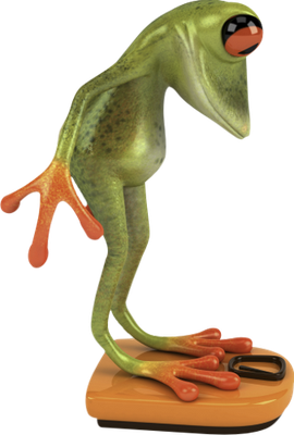 grenouille - faune aquatique - animaux - smiley émoticône émoji cartoon clipart illustration - artémotic