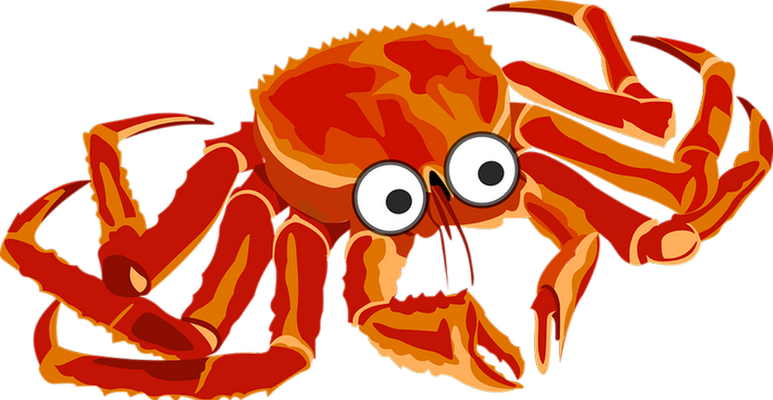 crabe - faune aquatique - animaux - smiley émoticône émoji cartoon clipart illustration - artémotic