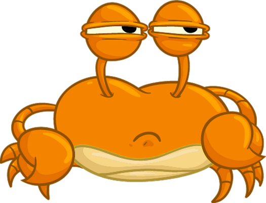 crabe - faune aquatique - animaux - smiley émoticône émoji cartoon clipart illustration - artémotic