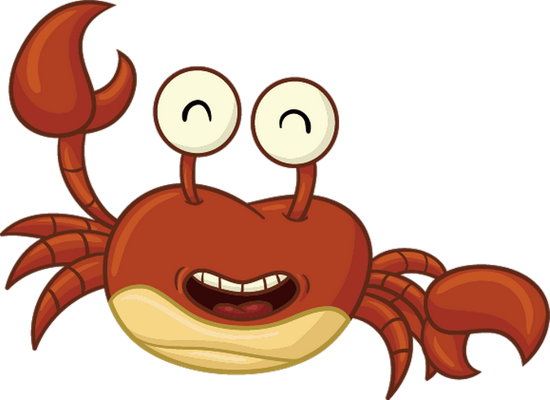 crabe - faune aquatique - animaux - smiley émoticône émoji cartoon clipart illustration - artémotic