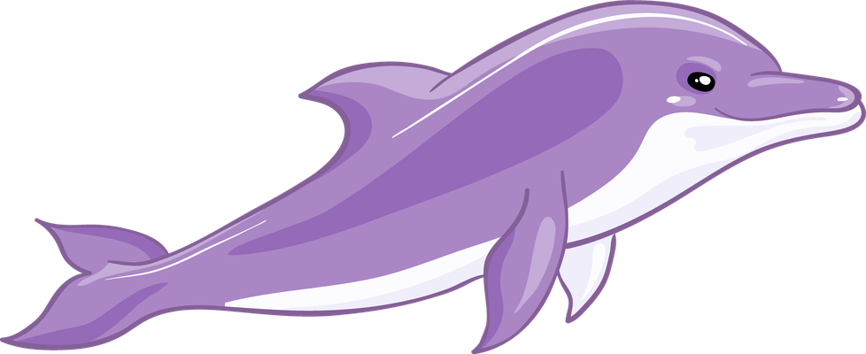 dauphin - faune aquatique - animaux - smiley émoticône émoji cartoon clipart illustration - artémotic